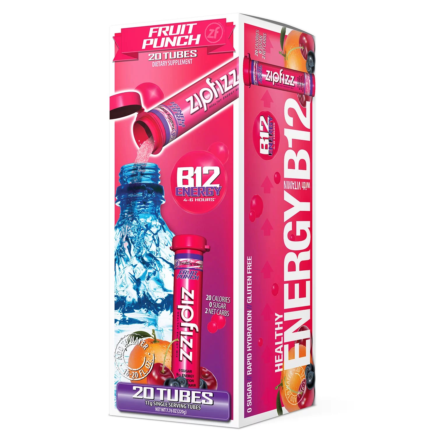 Zipfizz Healthy Energy Drink Mix, 30 Tubes Jarasim